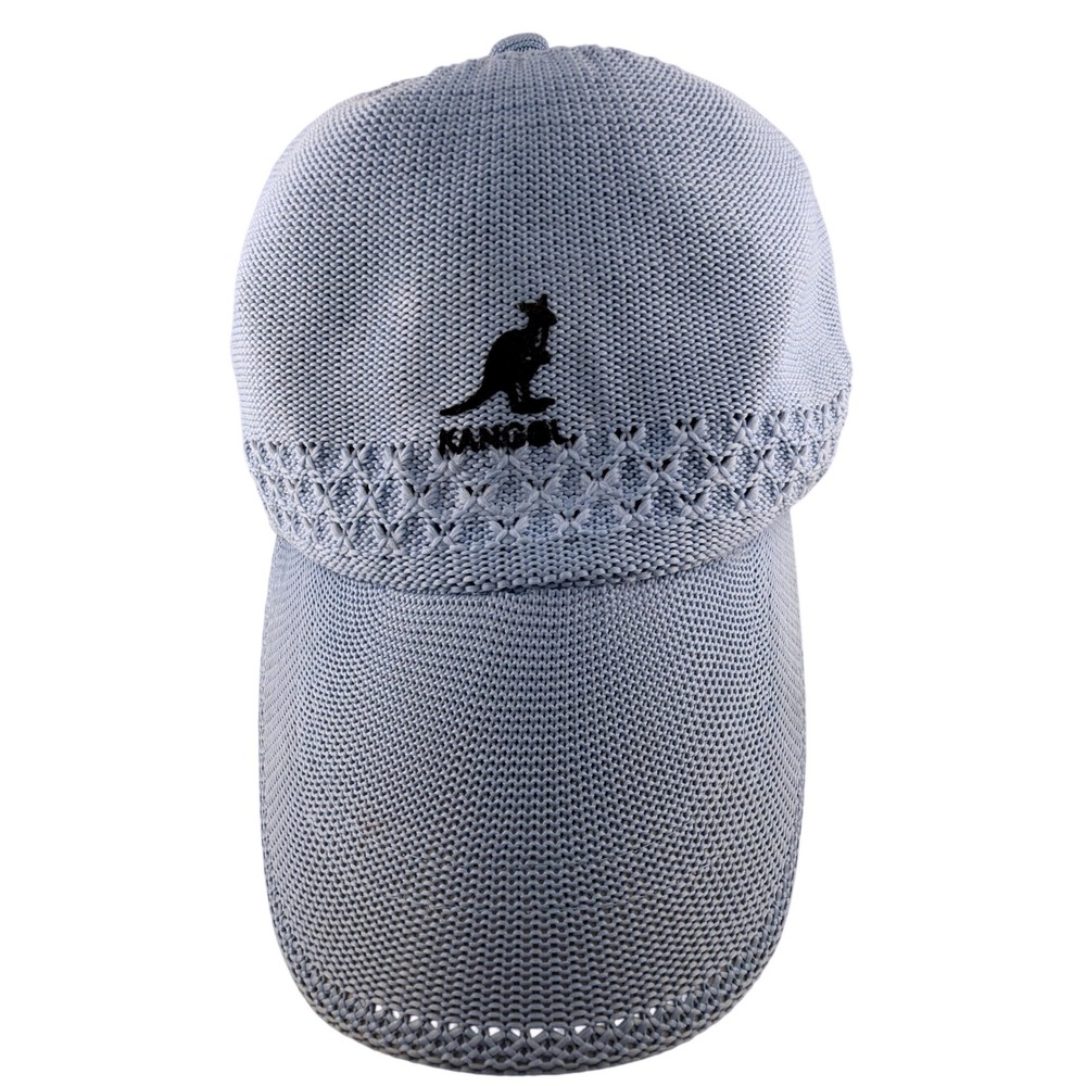 Kangol Tropic Knit Hat Taupe Light Blue Streetwear Y2K Minimalist Cap